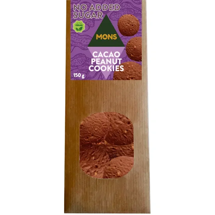 Kakaové sušenky s arašídy bez cukru - expirace 8.5.2026